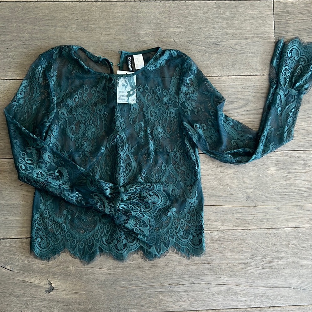 Teal Lace Top